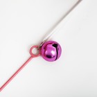 Дразнилка-удочка с плюшевым мячом и стальной проволокой, 100 см, микс цветов - фото 8506998
