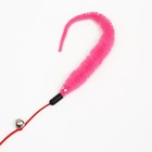 Дразнилка-удочка "Змейка" с бубенчиком, розовая на розовой ручке - фото 6777692