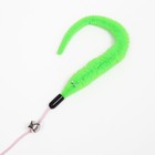 Дразнилка-удочка «Червячок на рыбалке» с бубенчиком, 30 см, зелёная - Фото 2