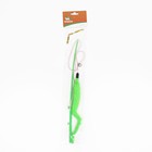 Дразнилка-удочка «Червячок на рыбалке» с бубенчиком, 30 см, зелёная - Фото 4