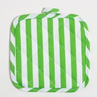 Кухонный набор Доляна цвет зелёный, прихватка 17х17 см, варежка 26х16 см, 100% п/э - Фото 4