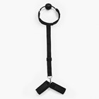 Кляп с наручниками, регулируемые ремни, неопрен, стропа, PVC, черный - Фото 2