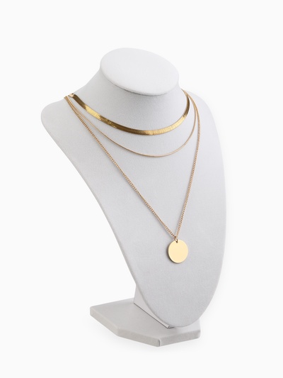 Бюст для украшений QF, 17×11×25 см, белый