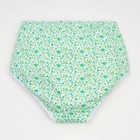 Трусы женские слипы, цвет зелёный/белый, размер 56 9439696