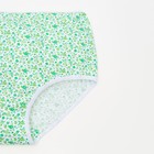 Трусы женские слипы, цвет зелёный/белый, размер 58 - фото 52460086