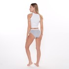 Трусы женские слипы, цвет светло-серый, размер 52 - фото 53703270