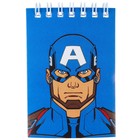 Блокнот А7 32 л, на гребне, Капитан Америка, Мстители - фото 24678865