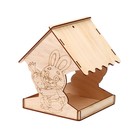 Деревянная кормушка-конструктор для птиц «Заяц с морковкой», 14 × 14.5 × 18 см, Greengo - фото 9147208