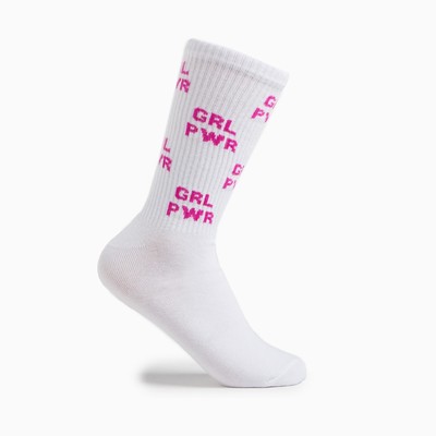 Носки GRL PWR, белые, размер 23-25 см (37-40)