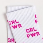 Носки GRL PWR, цвет белый, размер 25-27 (40-42) - Фото 3