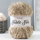 Пряжа "Fable Fur" 100% микрополиэстер 100м/100гр (968 св.бежевый) 9436796 - фото 10173809