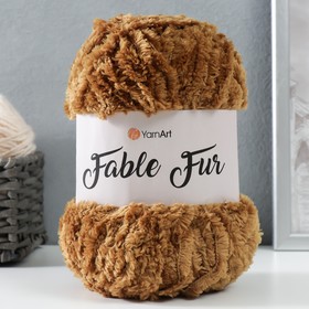 Пряжа "Fable Fur" 100% микрополиэстер 100м/100гр (970 бежевый) 9436798