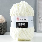 Пряжа "Fluffy" 100% микрополиэстер 70м/150гр (711 молочный) - фото 2816112