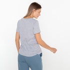 Футболка женская «Сердце», цвет светло-серый меланж, размер 52 - фото 24289302