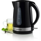 Чайник Gorenje K17BK, пластик, 1.7 л, 2200 Вт, чёрный с серебристым - фото 51337867 Чайник Gorenje K17BK, пластик, 1.7 л, 2200 Вт, чёрный с серебристым - фото 51337867