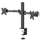 Кронштейн для монитора Hama FM 2 Arms 118494, до 15 кг, 13-35", настольный, поворот наклон, чёрный - фото 51507989