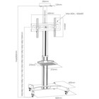 Подставка для телевизора Arm Media PT-STAND-11, до 40 кг, 32-65", напольный фиксированный, чёрный - фото 51434954