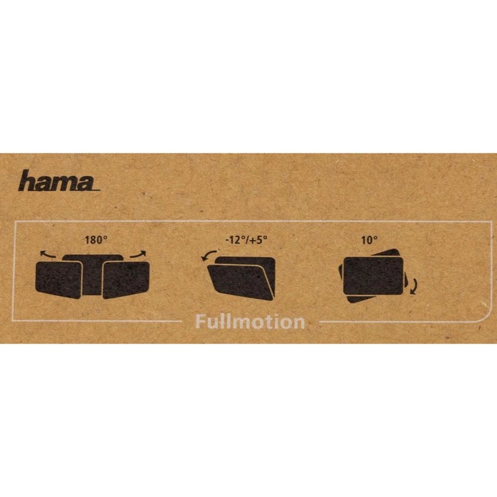 Кронштейн для телевизора Hama R1 118152, до 15 кг, 10-27", настенный, поворот и наклон, чёрный - фото 51588118