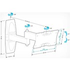 Кронштейн для телевизора Holder LCDS-5064, до 30 кг, 10-32", настенный, поворот и наклон, белый - Фото 2