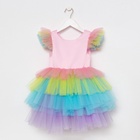 Платье нарядное для девочки KAFTAN «Радуга», рост 98-104 см - фото 23549035