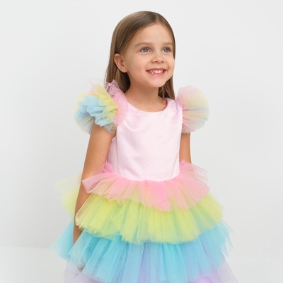 Платье нарядное для девочки KAFTAN «Радуга», рост 134-140 см