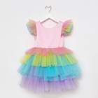 Платье нарядное для девочки KAFTAN «Радуга», рост 134-140 см - фото 64552423