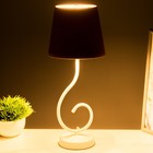 Лампа настольная Буржуа 1х15Вт Е14 16х16х40см белый/коричневый RISALUX - Фото 3