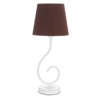 Лампа настольная Буржуа 1х15Вт Е14 16х16х40см белый/коричневый RISALUX - Фото 7