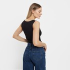 Майка женская, цвет чёрный, размер 48 (XL) - фото 42006650