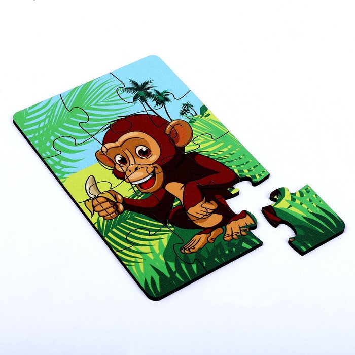 Набор пазлов «Лесные звери», 3 пазла, 12 деталей 59400