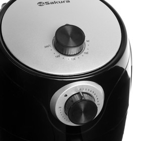 

Аэрогриль Sakura SA-7660, 1200 Вт, 80-200°C, 2 л, чёрно-серый