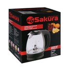 Чайник электрический Sakura SA-2715BK, стекло, 1.7 л, 2200 Вт, чёрный - фото 51337991 Чайник электрический Sakura SA-2715BK, стекло, 1.7 л, 2200 Вт, чёрный - фото 51337991