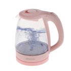 Чайник электрический Sakura SA-2733BG, стекло, 1.7 л, 2200 Вт, розовый - фото 10175434