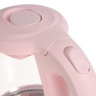 Чайник электрический Sakura SA-2733BG, стекло, 1.7 л, 2200 Вт, розовый - фото 51343126 Чайник электрический Sakura SA-2733BG, стекло, 1.7 л, 2200 Вт, розовый - фото 51343126