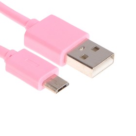 Кабель OXION DCC030, microUSB - USB, зарядка + передача данных, 1 м, розовый