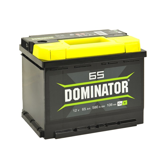 Аккумулятор Dominator 65 А/ч, 630 А, 242х175х190, обратная полярность - Фото 1