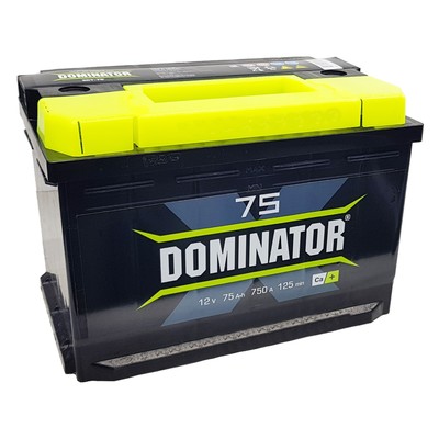 Аккумулятор Dominator 75 А/ч, 750 А, прямая полярность, 277х175х190 107015s