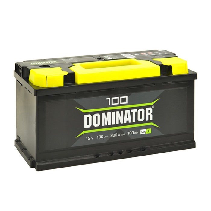 Аккумулятор Dominator 100 А/ч, 870 А, 353х175х190, обратная полярность - Фото 1