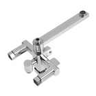 Смеситель для ванны ZEIN Z2078CR, на штангу, душевой набор, картридж 35 мм, латунь, хром - Фото 6