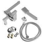 Смеситель для ванны ZEIN Z2078CR, на штангу, душевой набор, картридж 35 мм, латунь, хром - Фото 11