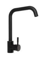 Смеситель для кухни ZEIN Z2506, высокий излив, картридж керамика 40 мм, нержав сталь, черный   91557 - фото 806030706