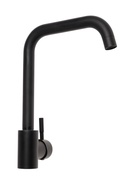 Смеситель для кухни ZEIN Z2506, высокий излив, картридж керамика 40 мм, нержав сталь, черный   91557 - фото 806030707