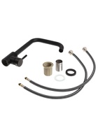 Смеситель для кухни ZEIN Z2506, высокий излив, картридж керамика 40 мм, нержав сталь, черный   91557 - фото 806030712