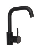 Смеситель для раковины ZEIN Z2508, короткий излив, картридж 40 мм, нержавеющая сталь, черный - Фото 1