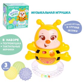 {{photo.Alt || photo.Description || 'Игровой набор «Весёлая пчёлка», звук, свет, 3 массажных мячика, уценка'}}