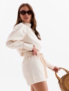 Костюм женский (блузка, шорты) MINAKU: Enjoy цвет молочный, размер 48 - Фото 3