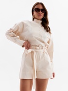 Костюм женский (блузка, шорты) MINAKU: Enjoy цвет молочный, размер 48 - Фото 4
