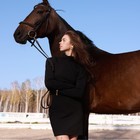 Платье женское (футляр) MINAKU: PartyDress цвет черный, размер 44 9262985