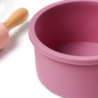 Форма для выпечки «Круг», 12,7×12,7×7 см, цвет сиреневый - фото 805189305