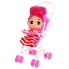 Кукла малышка «Алина» с коляской, цвета МИКС - фото 3887667